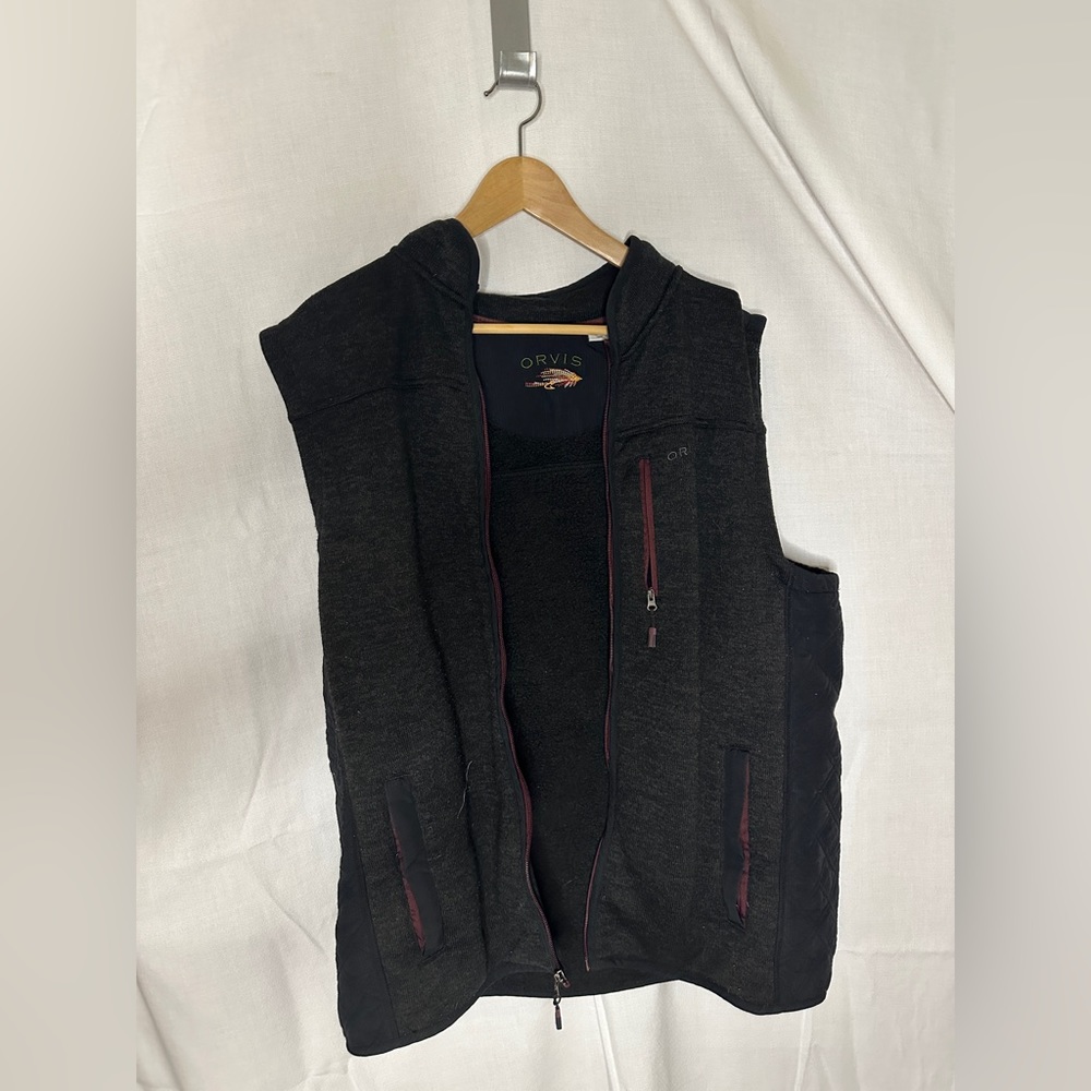 Black Orvis vest.